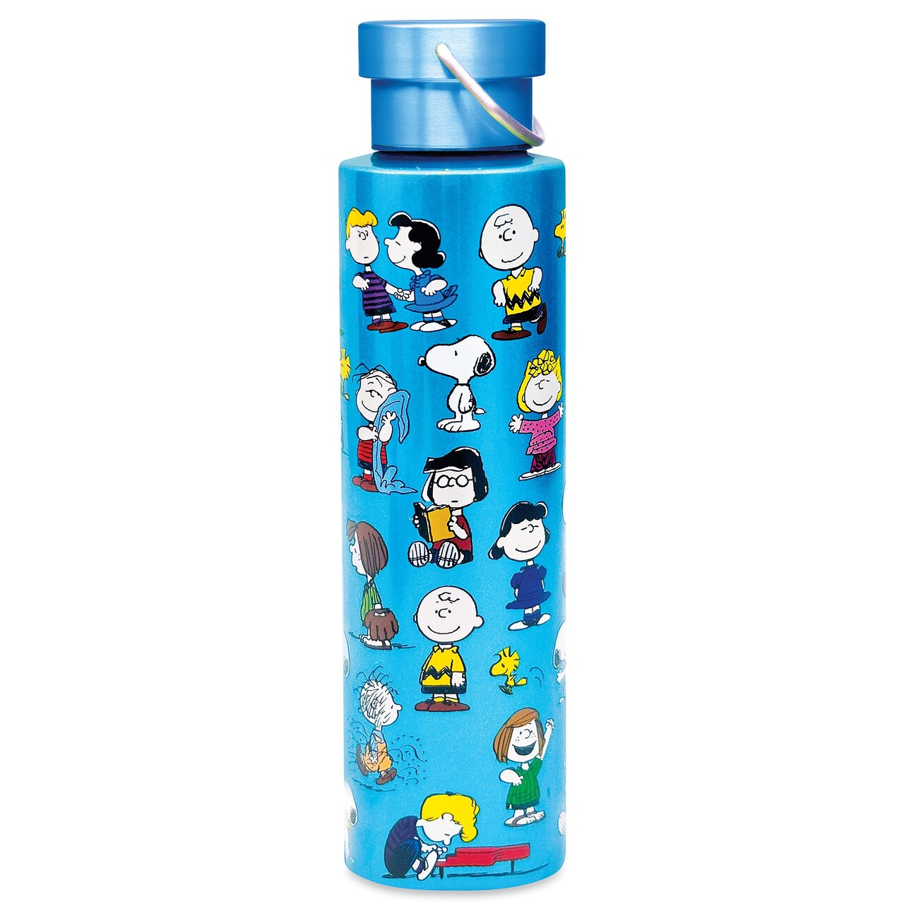 Collections Etc Peanuts Stainless Steel Bottle with Handle on Lid, 24 oz.